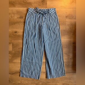 American Eagle Outfitters Blue and White Striped Pants